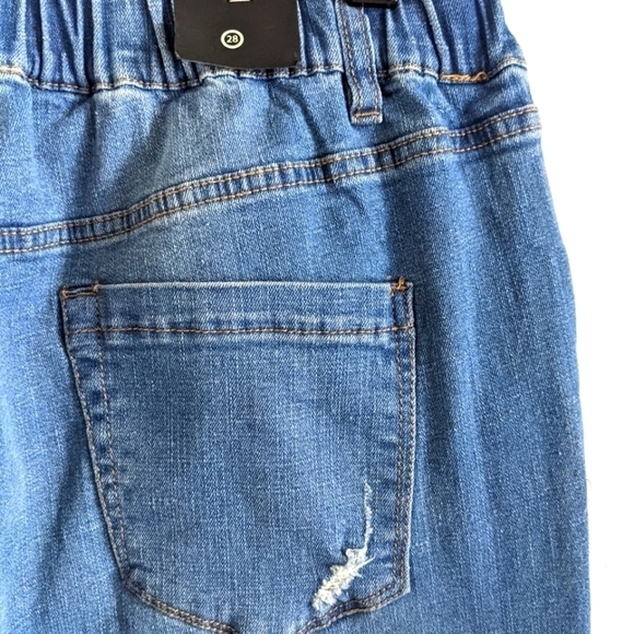 𝅺BLANKNYC High Waist Denim Joggers Jeans 28 pull on elastic waist - Picture 4 of 9